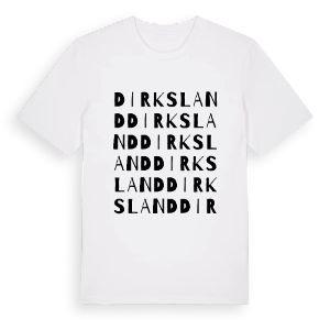 Dirksland ordlek t-shirt – ekologisk bomull t-shirt från Pinshirt