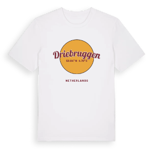 Driebruggen cirkel t-shirt – ekologisk bomull t-shirt från Pinshirt