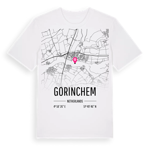 Gorinchem karta t-shirt – ekologisk bomull t-shirt från Pinshirt