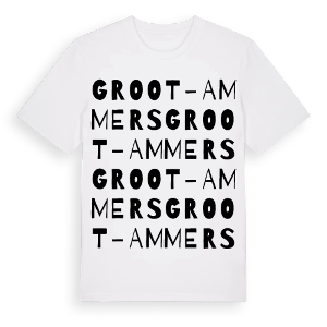Groot-Ammers ordlek t-shirt – ekologisk bomull t-shirt från Pinshirt