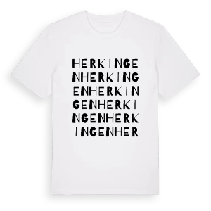 Herkingen ordlek t-shirt – ekologisk bomull t-shirt från Pinshirt
