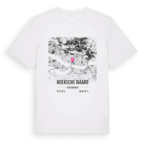 Hoeksche Waard karta t-shirt – ekologisk bomull t-shirt från Pinshirt