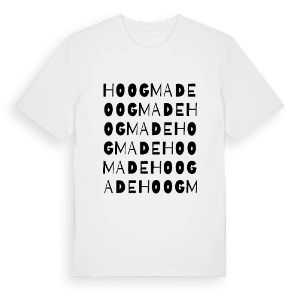 Hoogmade ordlek t-shirt – ekologisk bomull t-shirt från Pinshirt