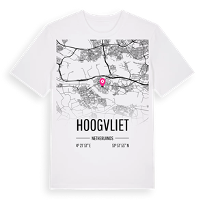 Hoogvliet karta t-shirt – ekologisk bomull t-shirt från Pinshirt