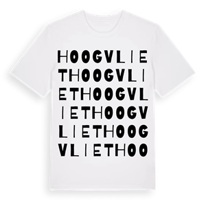 Hoogvliet ordlek t-shirt – ekologisk bomull t-shirt från Pinshirt