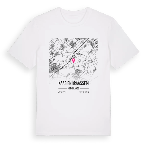 Kaag en Braassem karta t-shirt – ekologisk bomull t-shirt från Pinshirt