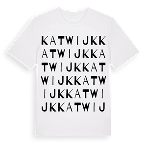 Katwijk ordlek t-shirt – ekologisk bomull t-shirt från Pinshirt