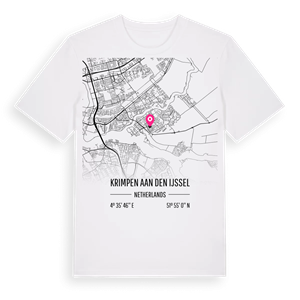 Krimpen aan den IJssel karta t-shirt – ekologisk bomull t-shirt från Pinshirt