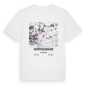 Krimpenerwaard karta t-shirt – ekologisk bomull t-shirt från Pinshirt