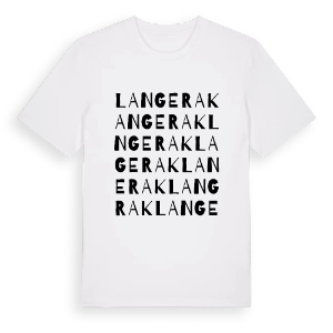 Langerak ordlek t-shirt – ekologisk bomull t-shirt från Pinshirt