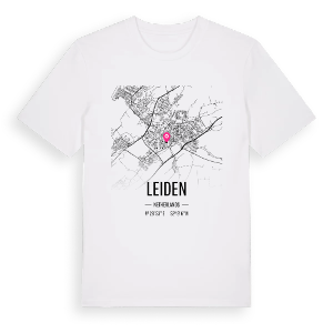Leiden karta t-shirt – ekologisk bomull t-shirt från Pinshirt