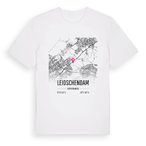 Leidschendam karta t-shirt – ekologisk bomull t-shirt från Pinshirt