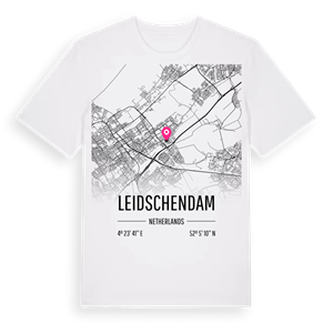 Leidschendam karta t-shirt – ekologisk bomull t-shirt från Pinshirt
