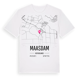 Maasdam karta t-shirt – ekologisk bomull t-shirt från Pinshirt