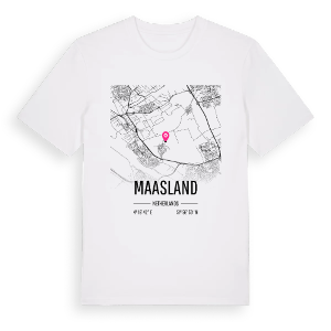 Maasland karta t-shirt – ekologisk bomull t-shirt från Pinshirt