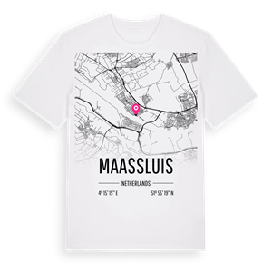 Maassluis karta t-shirt – ekologisk bomull t-shirt från Pinshirt