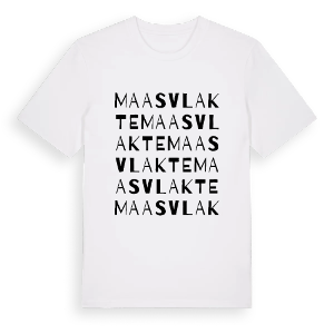 Maasvlakte ordlek t-shirt – ekologisk bomull t-shirt från Pinshirt