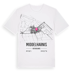 Middelharnis karta t-shirt – ekologisk bomull t-shirt från Pinshirt