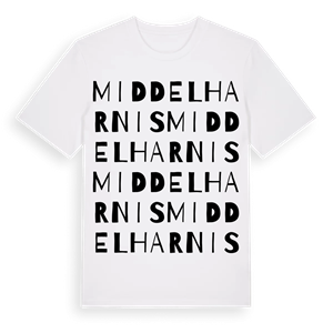 Middelharnis ordlek t-shirt – ekologisk bomull t-shirt från Pinshirt