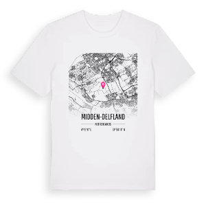 Midden-Delfland karta t-shirt – ekologisk bomull t-shirt från Pinshirt
