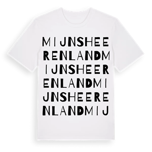 Mijnsheerenland ordlek t-shirt – ekologisk bomull t-shirt från Pinshirt