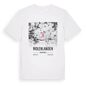 Molenlanden karta t-shirt – ekologisk bomull t-shirt från Pinshirt