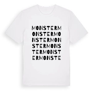 Monster ordlek t-shirt – ekologisk bomull t-shirt från Pinshirt