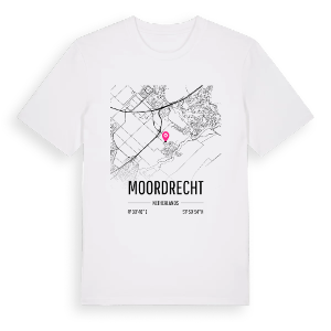 Moordrecht karta t-shirt – ekologisk bomull t-shirt från Pinshirt