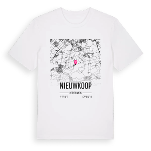 Nieuwkoop karta t-shirt – ekologisk bomull t-shirt från Pinshirt