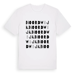Noordwijk ordlek t-shirt – ekologisk bomull t-shirt från Pinshirt