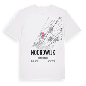 Noordwijk karta t-shirt – ekologisk bomull t-shirt från Pinshirt