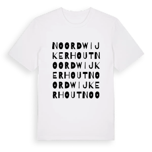 Noordwijkerhout ordlek t-shirt – ekologisk bomull t-shirt från Pinshirt
