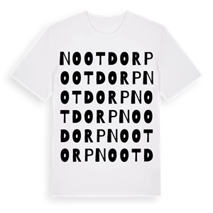 Nootdorp ordlek t-shirt – ekologisk bomull t-shirt från Pinshirt