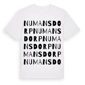 Numansdorp ordlek t-shirt – ekologisk bomull t-shirt från Pinshirt