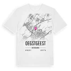 Oegstgeest karta t-shirt – ekologisk bomull t-shirt från Pinshirt