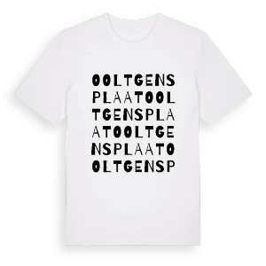 Ooltgensplaat ordlek t-shirt – ekologisk bomull t-shirt från Pinshirt