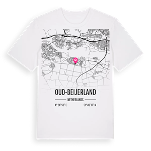 Oud-Beijerland karta t-shirt – ekologisk bomull t-shirt från Pinshirt