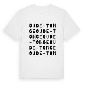 Oude-Tonge ordlek t-shirt – ekologisk bomull t-shirt från Pinshirt