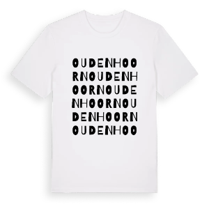Oudenhoorn ordlek t-shirt – ekologisk bomull t-shirt från Pinshirt