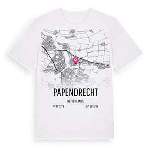 Papendrecht karta t-shirt – ekologisk bomull t-shirt från Pinshirt