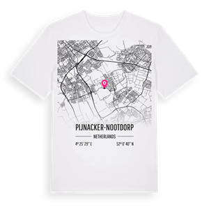 Pijnacker-Nootdorp karta t-shirt – ekologisk bomull t-shirt från Pinshirt