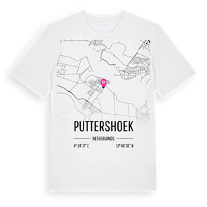 Puttershoek karta t-shirt – ekologisk bomull t-shirt från Pinshirt