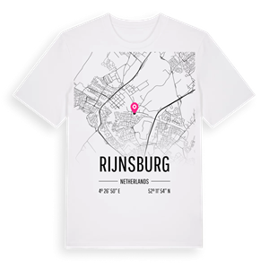 Rijnsburg karta t-shirt – ekologisk bomull t-shirt från Pinshirt