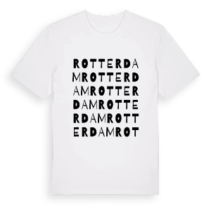 Rotterdam ordlek t-shirt – ekologisk bomull t-shirt från Pinshirt