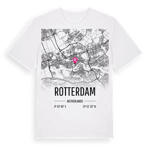 Rotterdam karta t-shirt – ekologisk bomull t-shirt från Pinshirt
