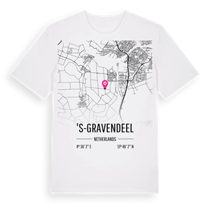 's-Gravendeel karta t-shirt – ekologisk bomull t-shirt från Pinshirt