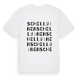 Schelluinen ordlek t-shirt – ekologisk bomull t-shirt från Pinshirt