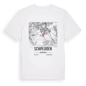 Schipluiden karta t-shirt – ekologisk bomull t-shirt från Pinshirt