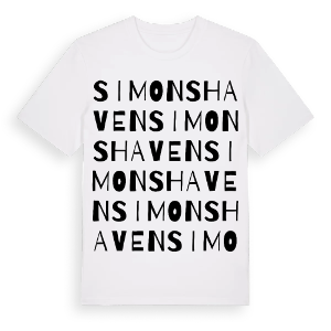 Simonshaven ordlek t-shirt – ekologisk bomull t-shirt från Pinshirt