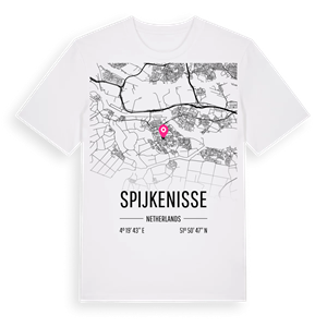 Spijkenisse karta t-shirt – ekologisk bomull t-shirt från Pinshirt